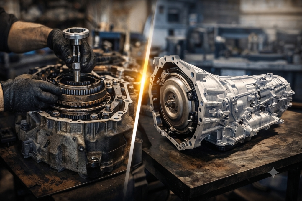 transmission rebuild Vs Replacement